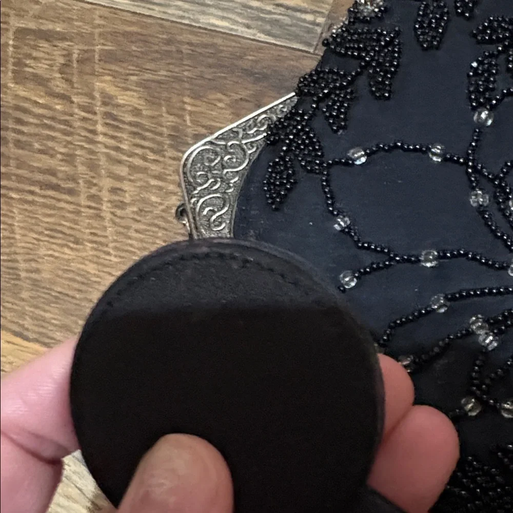 Vintage Valerie Steven’s Elegant Black Beaded Evening Bag‎